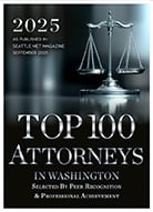 2025 As Published In: Seatle Met Magazine September 2025 | Top 100 Attorneys In Washington | Seleted by Peer Recognition & Professional Achivement